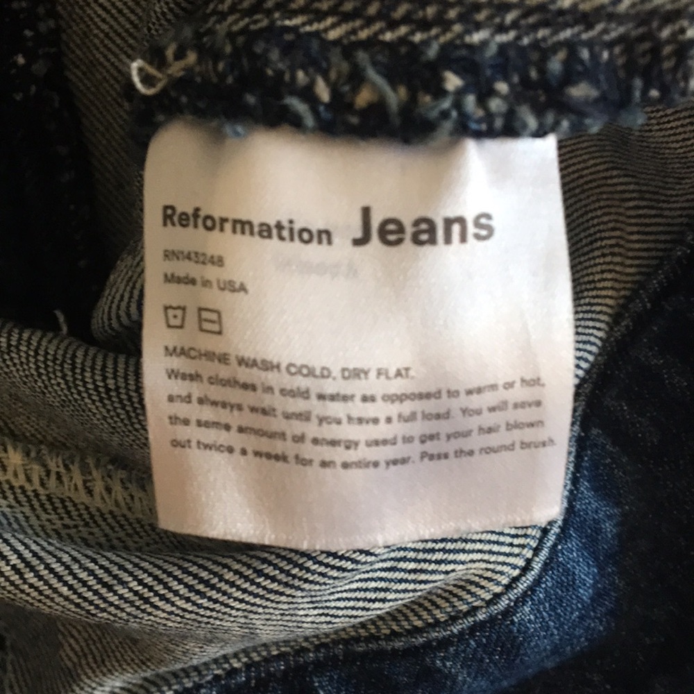 Reformation Kayo High Rise Belted Skinny Jeans Women's Size 30 Wash Newport - Picture 6 of 9
